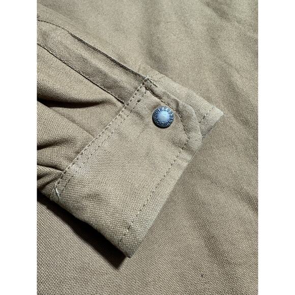 Genuine Dickies Fleece Hooded Snap/Zip Up Duck Shirt Jacket Brown Men’s 3XL - Picture 11 of 12